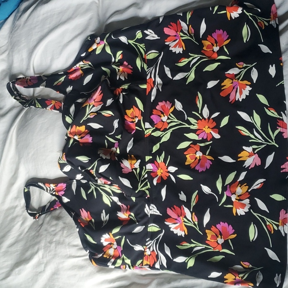 Lands End Square Neck Swim top